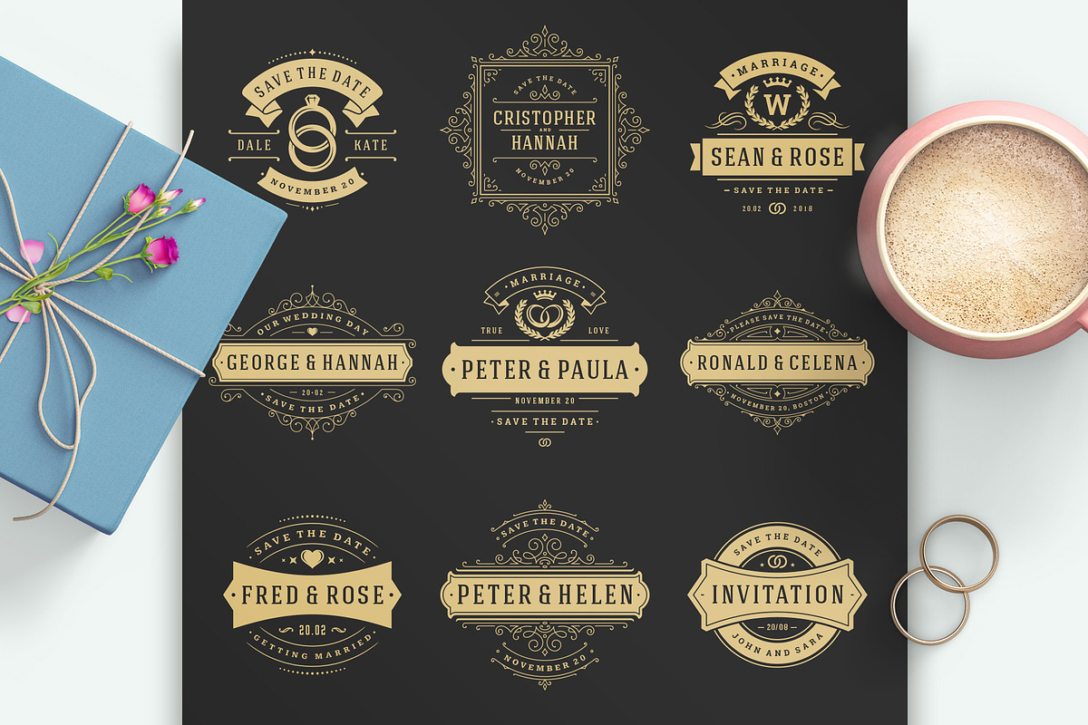 230 Wedding Overlays and Titles, an Invitation Template by Vasya Kobelev (Photo 14 of 47)