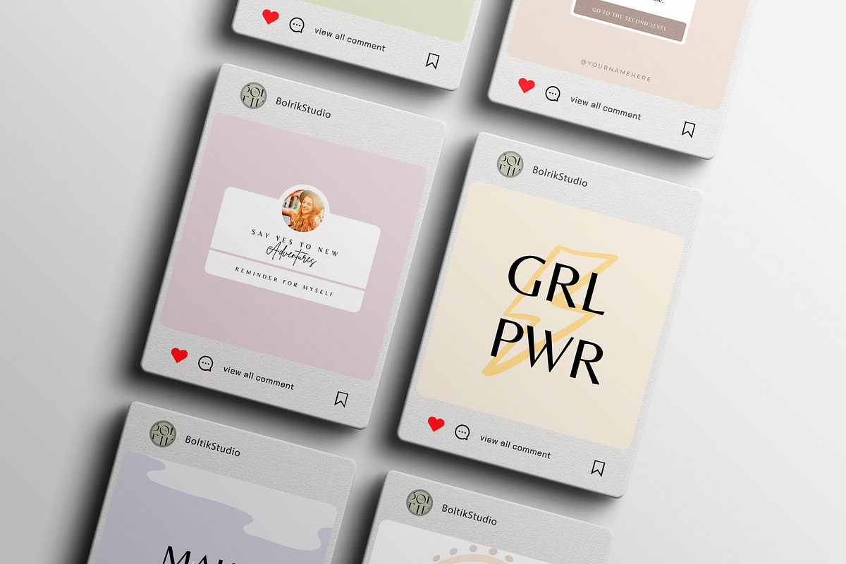 Quote Instagram Post Templates Canva, a Social Media Template by Boltik Studio (Photo 2 of 9)