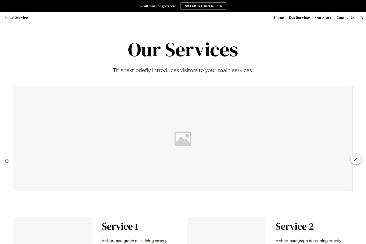 Services 2 / Google Site Wireframe, a Templates & Theme by Template Heaven (Photo 2 of 4)