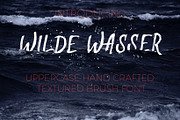 Wilde Wasser - Textured Brush Font, a Script Font by CreativeJourney (Thumbnail 1 of 7)