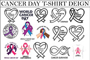 Cancer Fighter T Shirt Designs set, a Graphic by balal (Thumbnail 1 of 6)