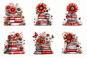 whimsical spring book stack clipart, an Illustration by Designworld (Thumbnail 5 of 6)
