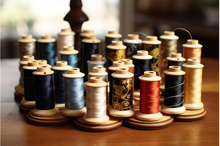 Quaint Pincushion spools thread on, an Arts & Entertainment Photo by Ylivdesign