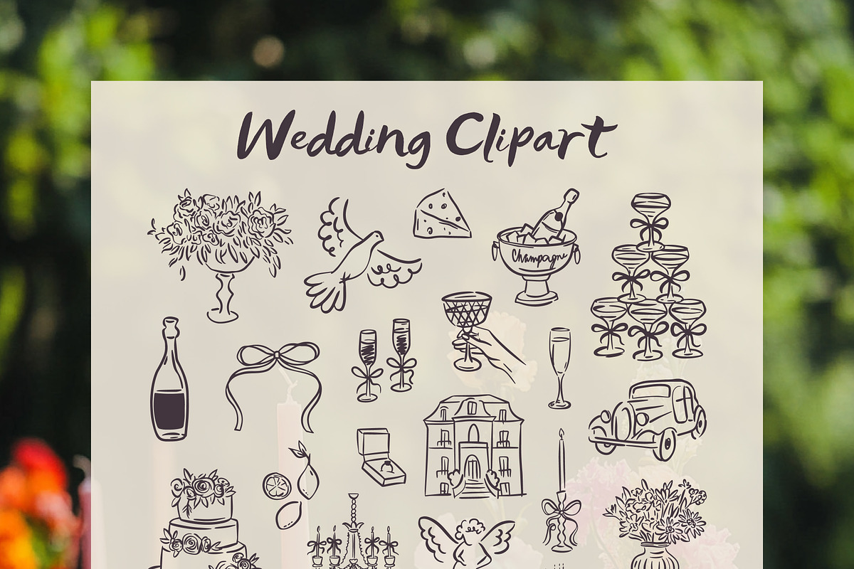 Whimsical Wedding Clipart, an Object Graphic by AnnArt (Photo 2 of 10)
