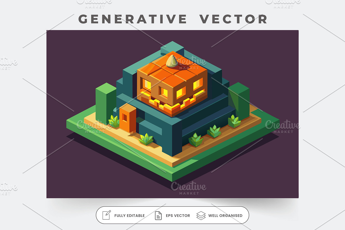 A vibrant isometric illustration of, a Graphic by SouravDesign