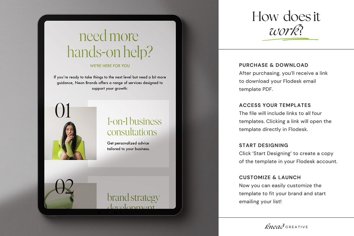 Flodesk Email Templates for Creators, an Email Template by Knead Creative (Photo 5 of 7)