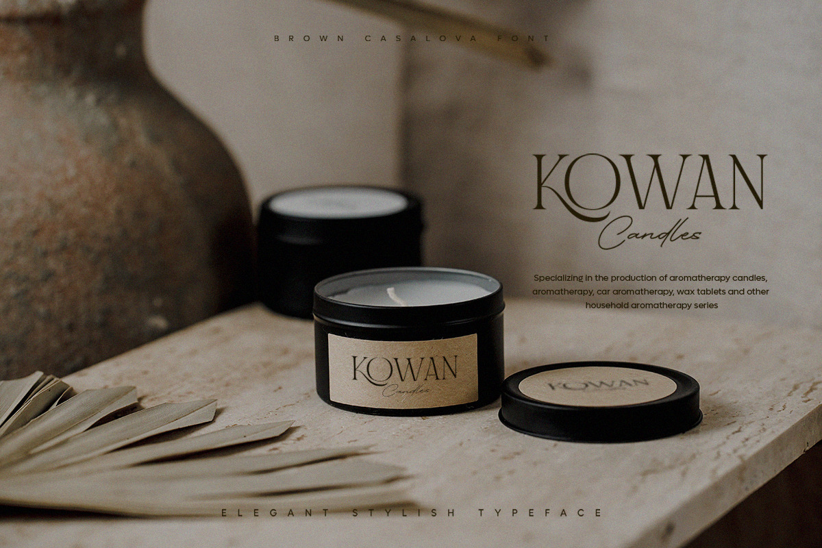 Brown Casalova | Stylish Typeface, a Serif Font by Pentagonistudio (Photo 6 of 10)