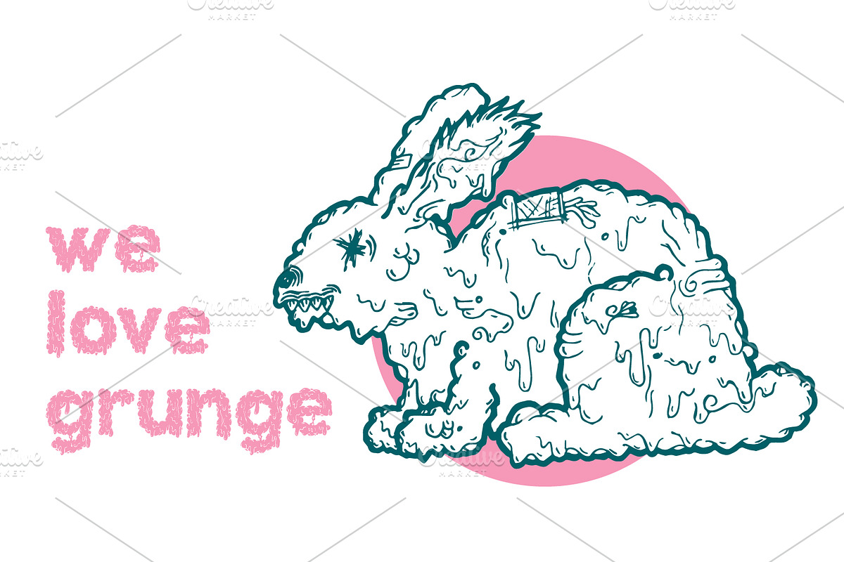 Melting Animals Vector Illustrations, an Animal Illustration by Macaroni Mayhem (Photo 4 of 7)