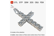 Diamond cross with diamond suspensio, an Object 3D Model by 3D Models by Obshansky (Thumbnail 1 of 11)