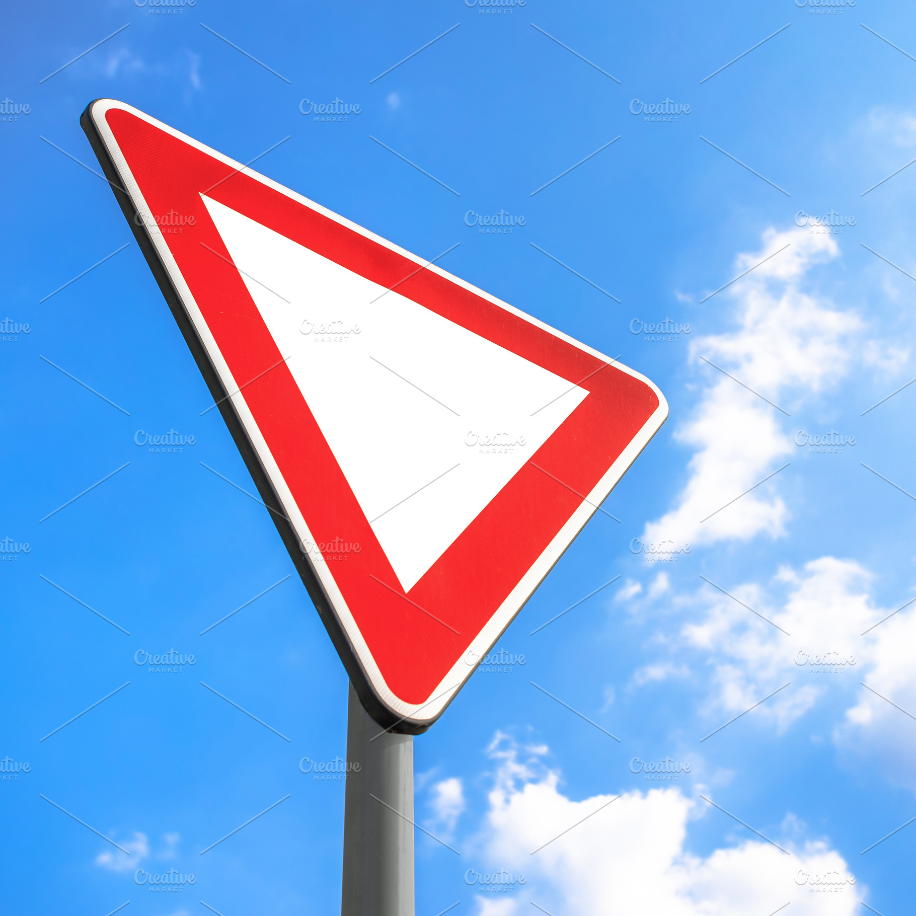 Give way road sign, a Transportation Photo by KYNA STUDIO