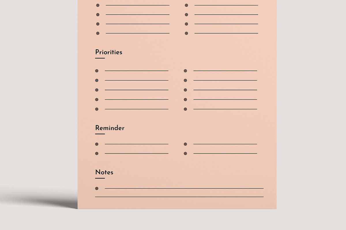 Daily Planner Template, a Stationery Template by MightyDesign (Photo 3 of 7)