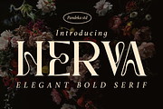 Herva - Decorative Elegant Serif, a Serif Font by Pandeka Studio (Thumbnail 1 of 12)