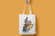 skull riding a motorbike surfboard, an Illustration by gunaonedesign (Thumbnail 3 of 4)