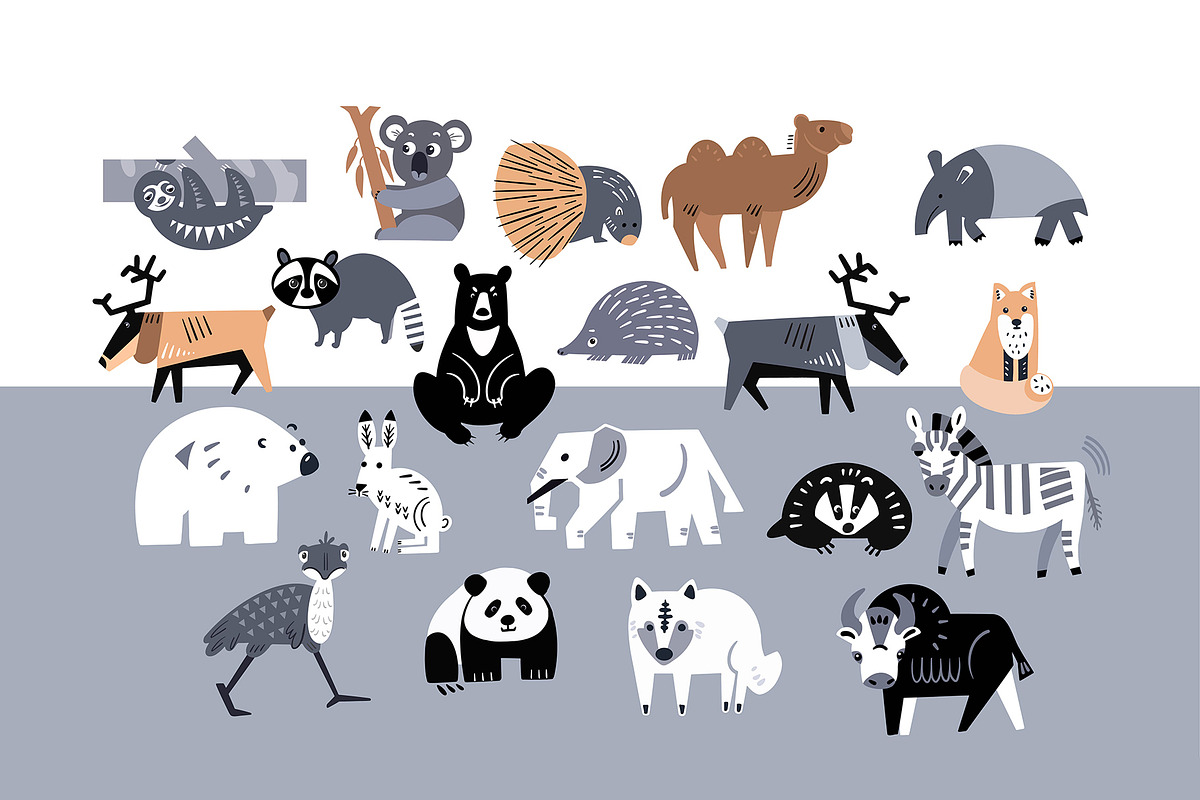 Sunny Animals: Map & Poster Creator, an Animal Illustration by ArtyCats (Photo 4 of 17)