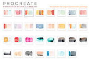 Procreate Watercolor Brush & Stamps, a Brush Add-On by CC CREATIVE CO (Thumbnail 3 of 21)