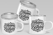 Happy Birthday Typography Vector svg, a Decorative Illustration by Ghagra (Thumbnail 4 of 7)