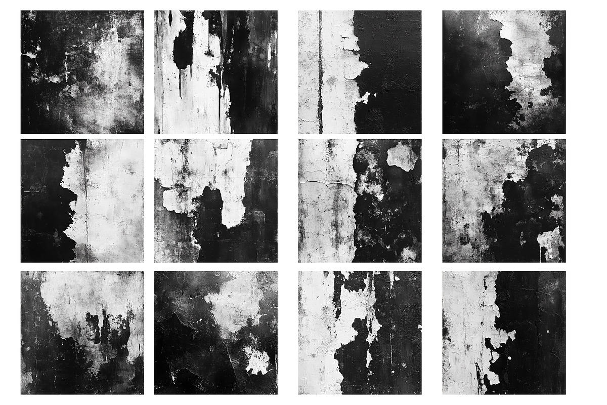 Black and White Grunge Textures pape, a Texture Illustration by Designworld (Photo 3 of 5)