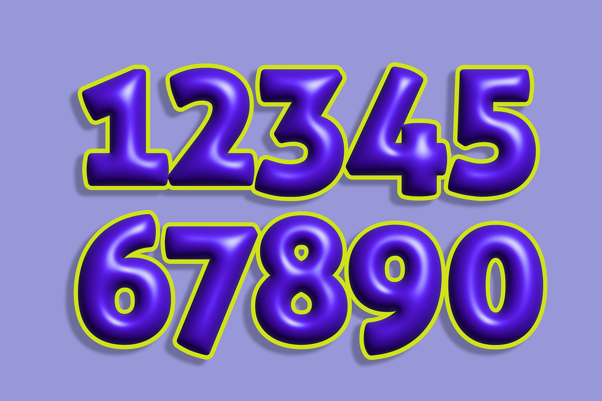 Glossy 3D Bubble Text Effect preview 2