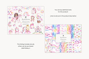 Rainbow Unicorn Digital Paper, a Pattern Graphic by GlamArtZhanna (Thumbnail 2 of 4)