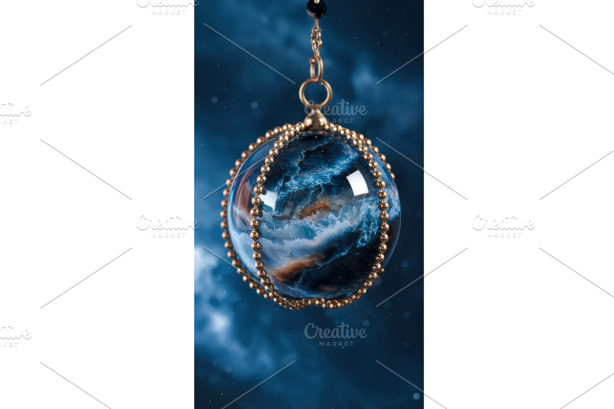 Decorative glass orb depicting a, an Illustration by tilialucida