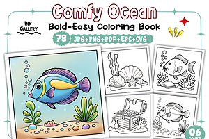 Bold and Easy Comfy Ocean, an Animal Illustration by Ink Gallery