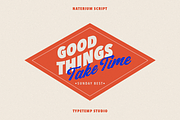 Naterium Retro-Modern Script Font, a Script Font by Typetemp Studio (Thumbnail 7 of 16)