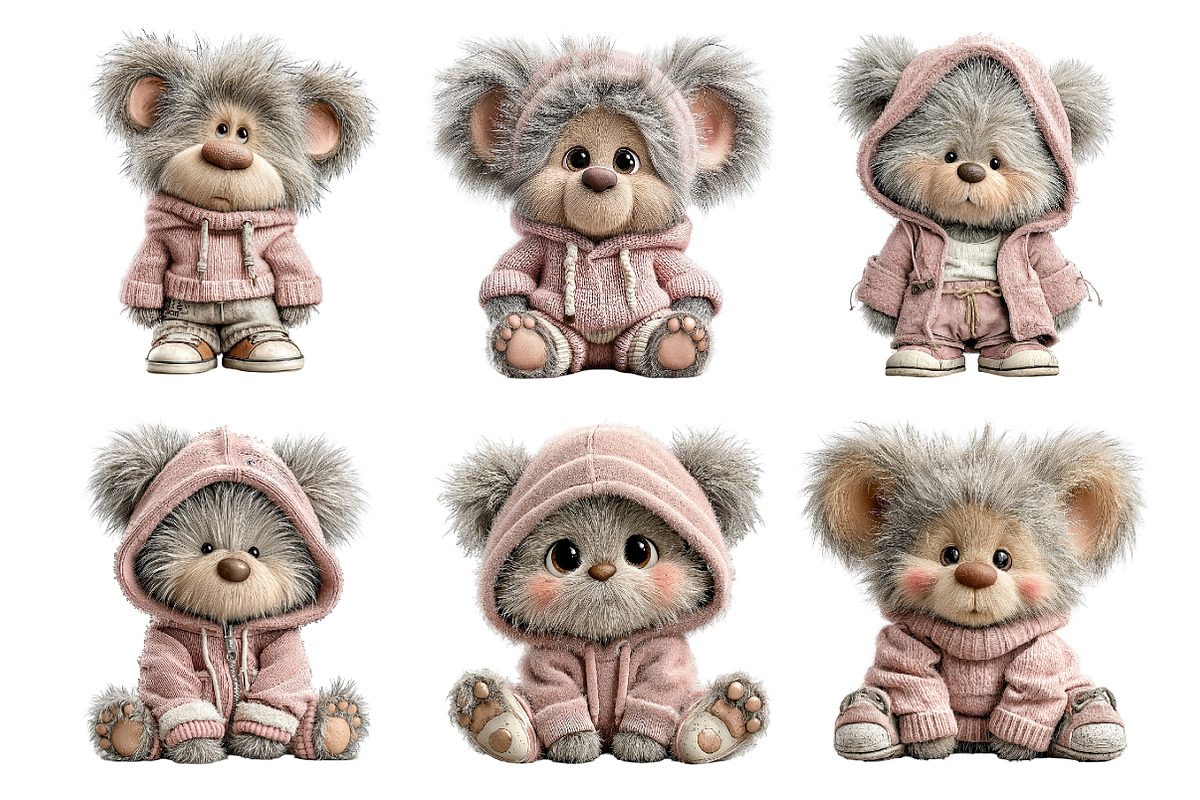 Whimsical teddy bear set, an Illustration by SinaCreation (Photo 4 of 11)