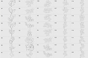 Procreate Snake stamps with flowers., a Brush Add-On by AnnaPolitmerskaja (Thumbnail 6 of 8)