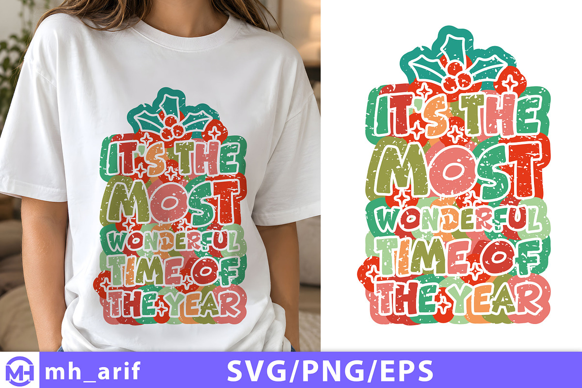 Most Wonderful Time Of The Year SVG, a Seasonal Illustration by mh_arif (Photo 1 of 4)