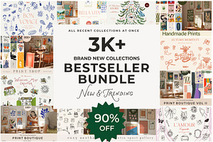 3K+ Bestseller Shop & Prints Bundle, an Object Graphic by Laras Wonderland
