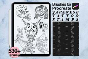 550 Japanese tattoo for procreate