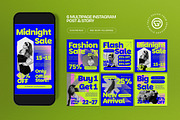 Blue Fashion Sale Instagram Set, a Social Media Template by graphicook (Thumbnail 1 of 3)