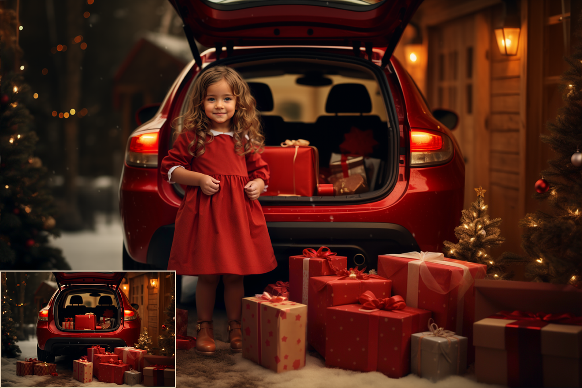 40 Christmas Car Digital Backdrops, a Background Graphic by HappyNews (Photo 3 of 5)