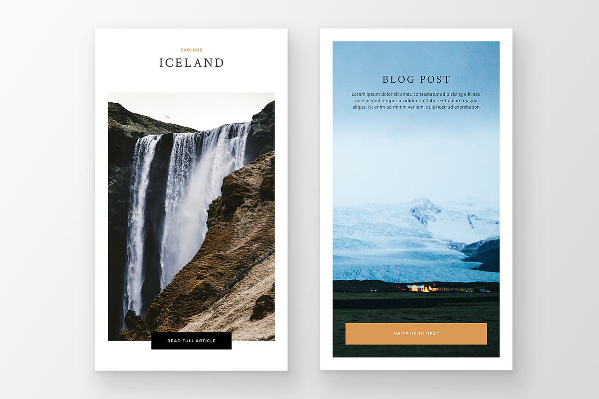 Iceland Instagram Story Templates, a Social Media Template by Hamilton. (Photo 5 of 9)