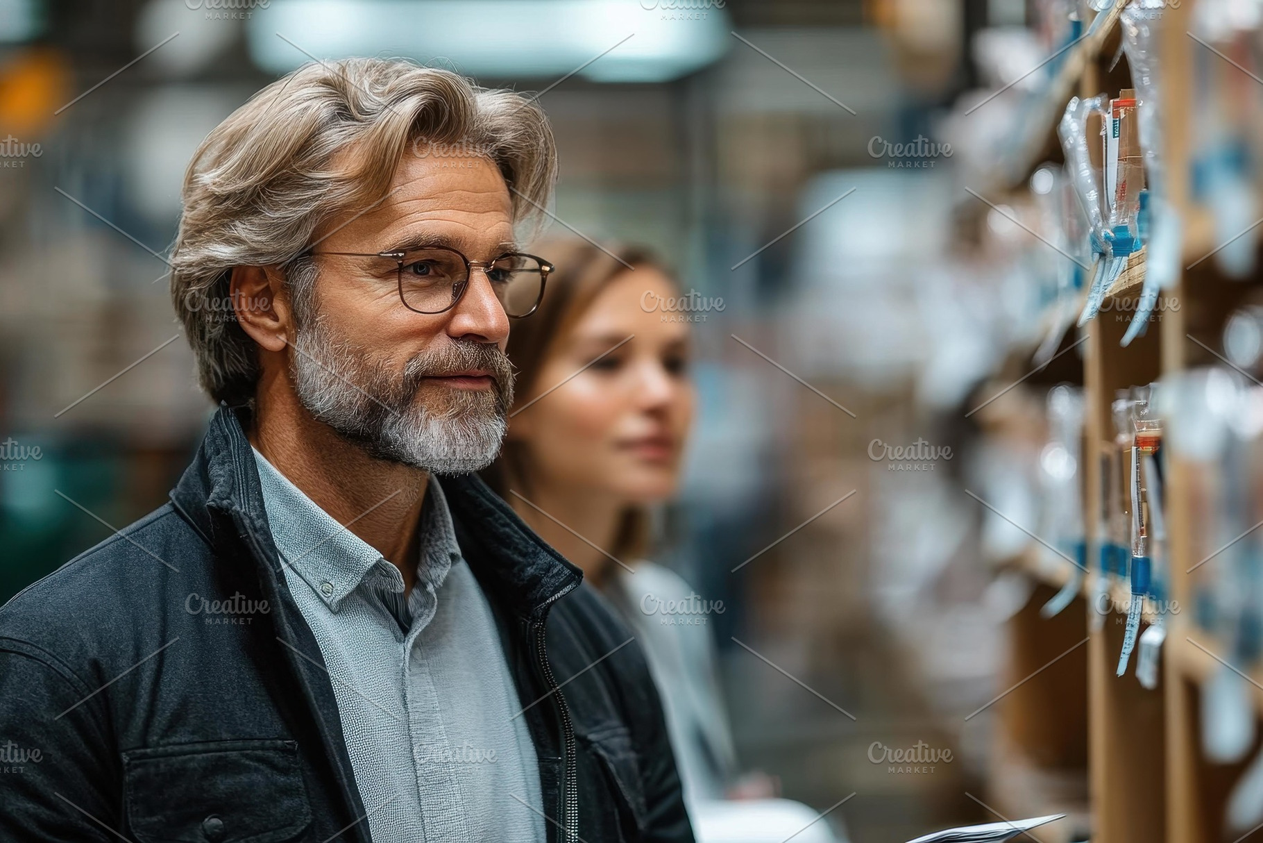 Man and woman engaged in informative, a Photo by Tanuart