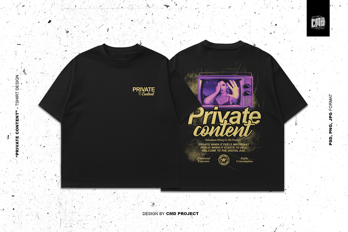 Private Content - T-Shirt Design Tee, an Object Graphic by Cmd Project (Photo 1 of 9)