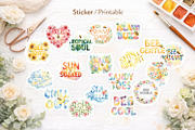 Summer Bee Watercolor Sublimation, an Illustration by Artnoy (Thumbnail 7 of 8)