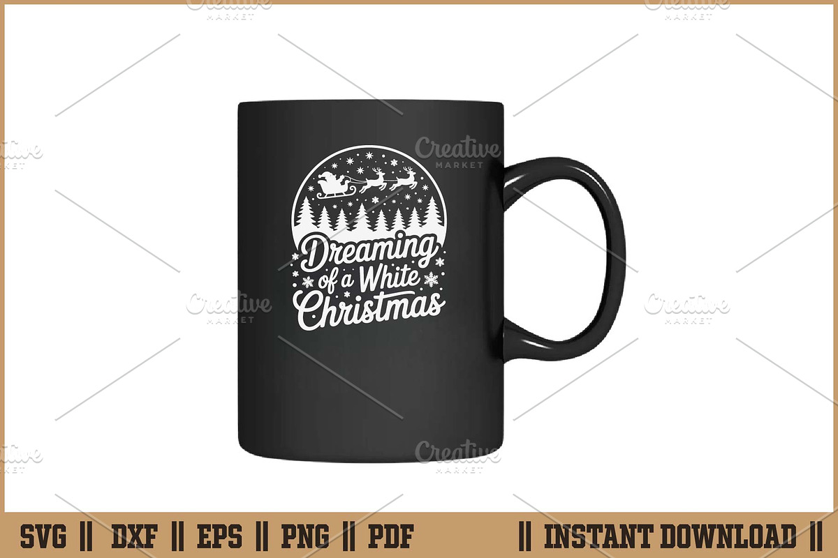 Dreaming of a White Christmas SVG, a Seasonal Illustration by Handy Arts Studio (Photo 3 of 3)