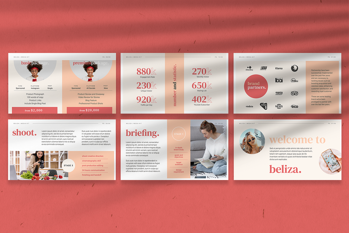Beliza Media Kit Template, a Presentation Template by theBrandLab.io (Photo 6 of 7)