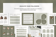 Sage Green Instagram templates Canva, a Social Media Template by Templates Boutique (Thumbnail 6 of 8)