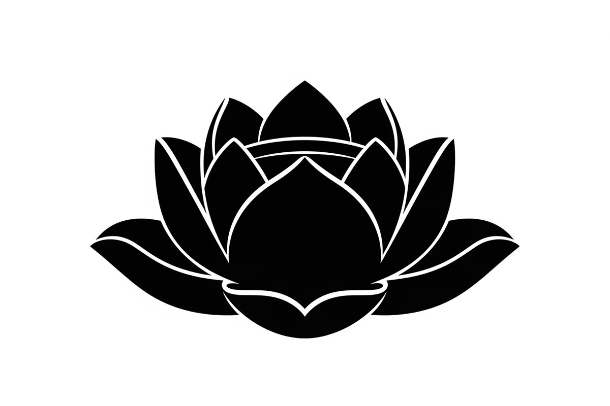Lotus Flower Silhouette Vector Bundl, an Illustration by Creativeshirt (Photo 7 of 51)