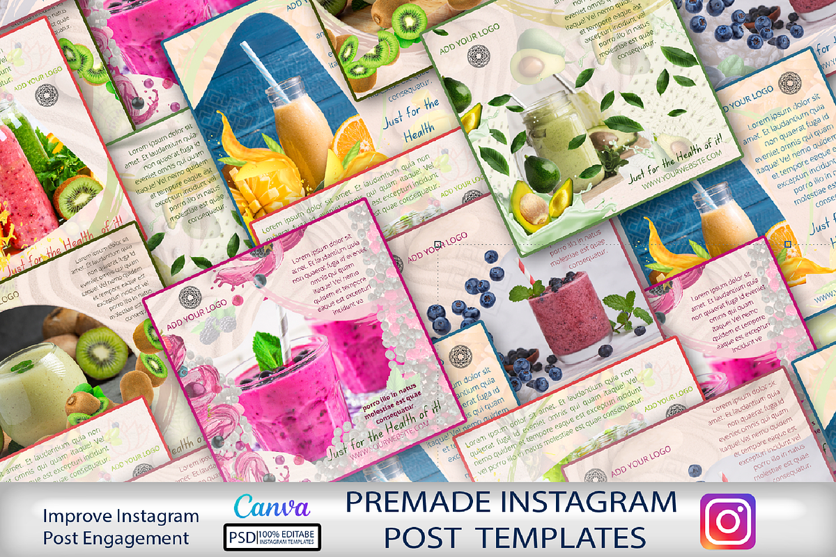 CANVA Templates Instagram Posts, a Social Media Template by Vibrant Design Shop (Photo 6 of 7)