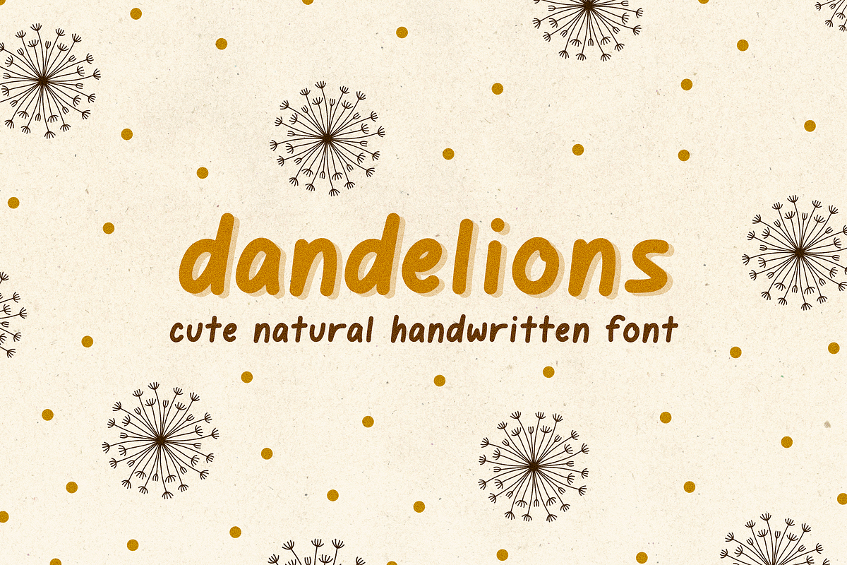 Dandelions Cute Handwritten Font, a Handwritten Font by The Creative Bix (Photo 1 of 11)