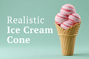 Realistic Ice Cream Cone Images Pack, a Photo by Beshr Abdulhadi (Thumbnail 1 of 4)