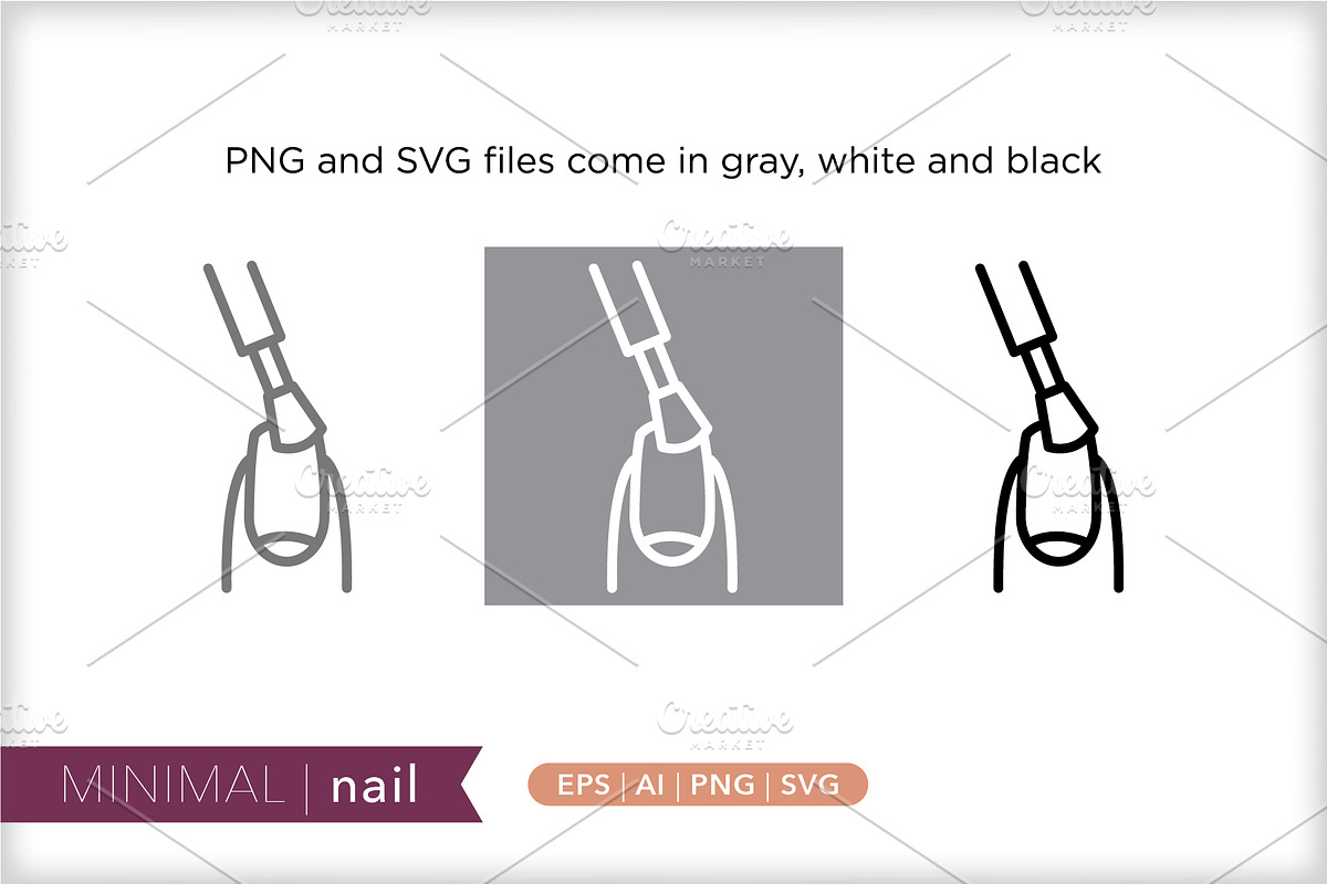 Minimal nail icons, an Outline Icon by Picture Window (Photo 2 of 5)
