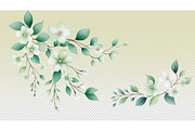 Floral Watercolor Clipart, a Decorative Illustration by BazziBa♥ (Thumbnail 2 of 12)