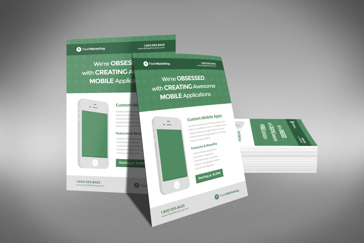 Flash Marketing Flat Design Flyer, a Flyer Template by Creativenauts (Photo 3 of 4)