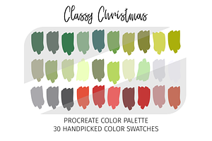 Procreate Christmas Color Palettes