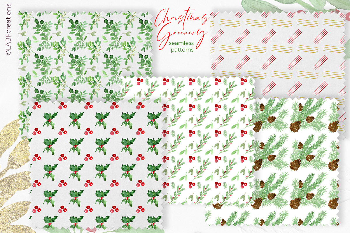 Christmas Greenery. Winter Foliage, an Illustration by LABFcreations (Photo 7 of 8)