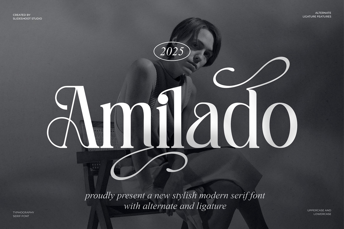 Amilado || Stylish Modern Serif Font, a Serif Font by Idea Studio (Photo 1 of 10)